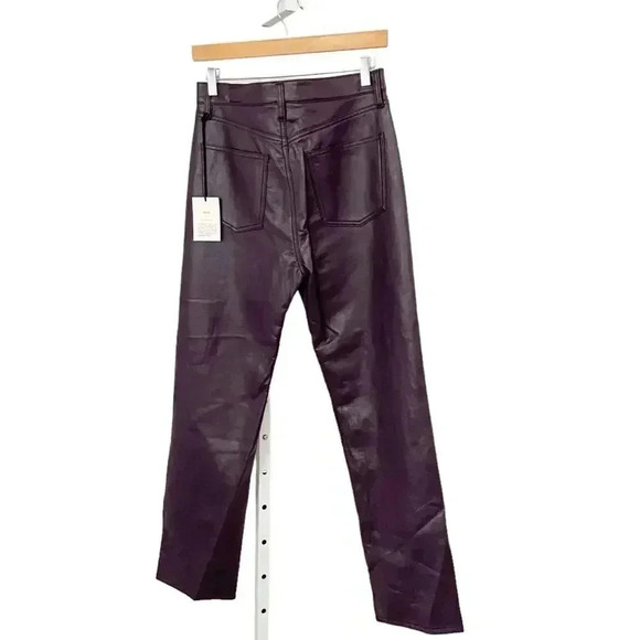 NWT Agolde Recycled Leather Blend 90s Pinch Waist Pants size 28 - Picture 3 of 11